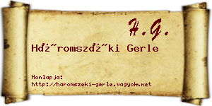 Háromszéki Gerle névjegykártya